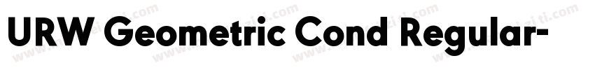 URW Geometric Cond Regular字体转换